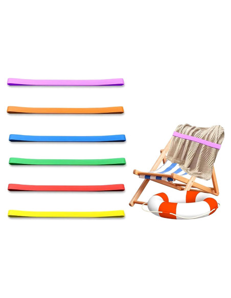 Bandas de Toalla de Playa YIKANGHENG 6 Pcs 90 cm Silicona