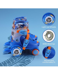 Patines Ajustables Voyager Hot Wheels Ruedas Iluminadas 2