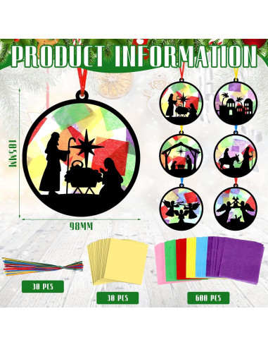 30 Piezas Manualidades de Papel Atrapa Luz AmazingSpark