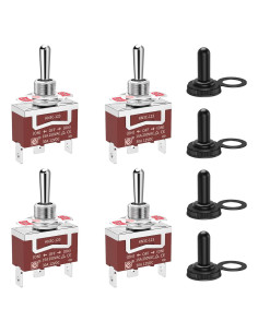 Interruptor de palanca impermeable 12V RVBOATPAT 30A 4pcs