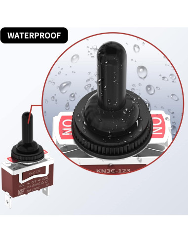 Interruptor de palanca impermeable 12V RVBOATPAT 30A 4pcs