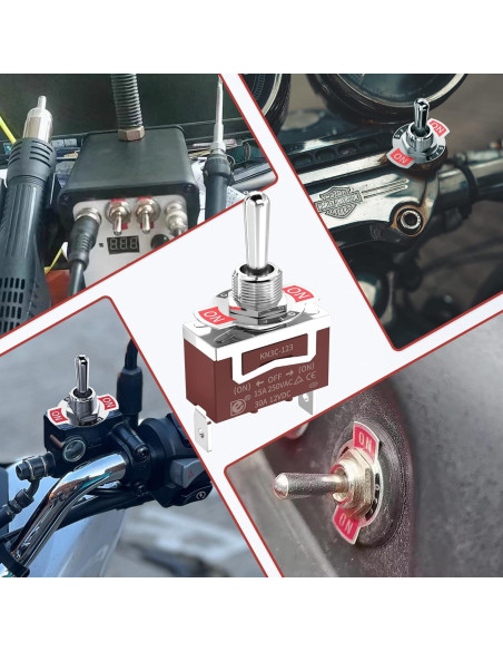 Interruptor de palanca impermeable 12V RVBOATPAT 30A 4pcs