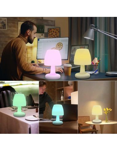 Lámpara de Mesa Inalámbrica uuffoo LED RGB Recargable 27.2cm