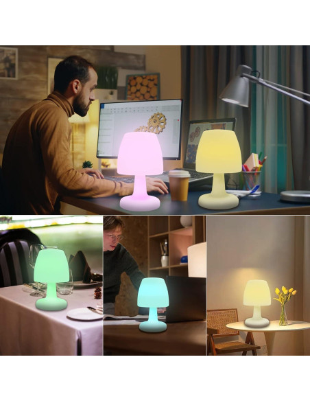 Lámpara de Mesa Inalámbrica uuffoo LED RGB Recargable 27.2cm