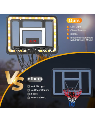 Aro de Baloncesto Ajustable Flybakiz para Niños 0.91-1.77m