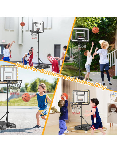 Aro de Baloncesto Ajustable Flybakiz para Niños 0.91-1.77m