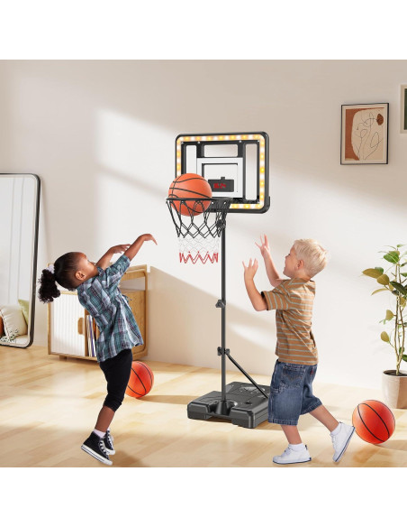 Aro de Baloncesto Ajustable Flybakiz para Niños 0.91-1.77m