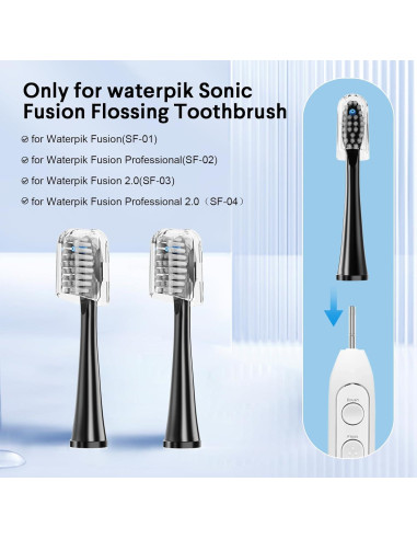 Cabezas de Repuesto WaterPik Sonic Fusion - Paquete de 3