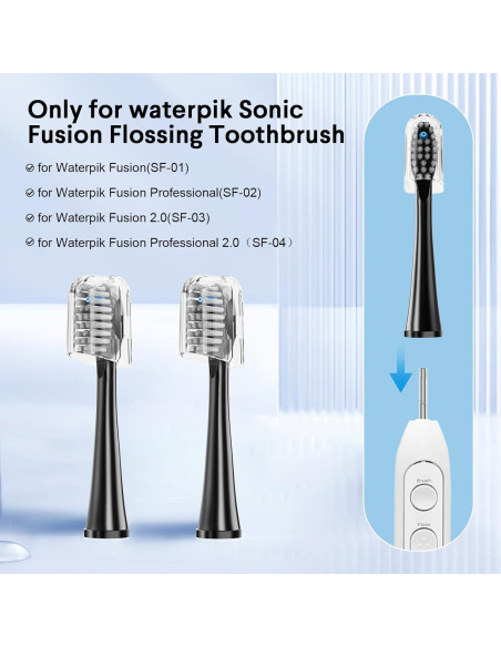 Cabezas de Repuesto WaterPik Sonic Fusion - Paquete de 3