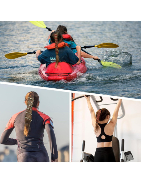 4 Bandas Trenzadas Espirales HJZHII 64cm para Cabello Mujer