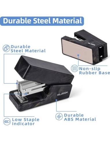 Grapadora Mini Deli CZBSNS083 con 830 Grapas, 25 Hojas