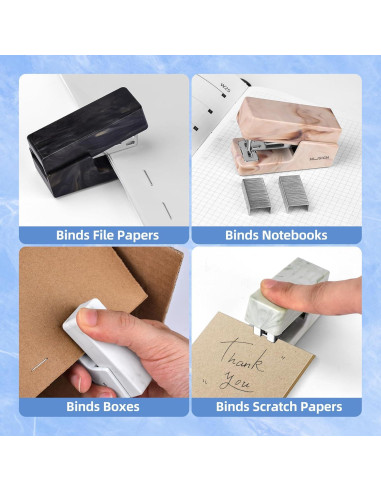 Grapadora Mini Deli CZBSNS083 con 830 Grapas, 25 Hojas