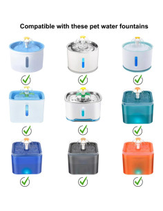 Filtros de Espuma para Fuente de Agua para Gatos Cirfifth - Paquete de 8 2