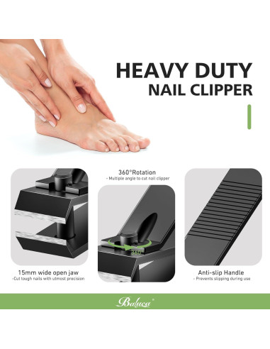 Cortauñas Profesional Baluca de Acero Inoxidable para Uñas Gruesas