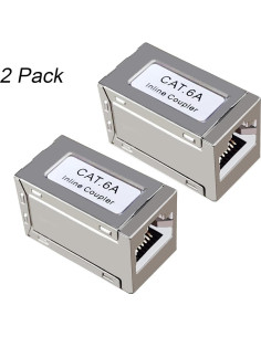 Acopladores RJ45 Hembra a Hembra Cat6A MTUERANC 2 Paquete 2