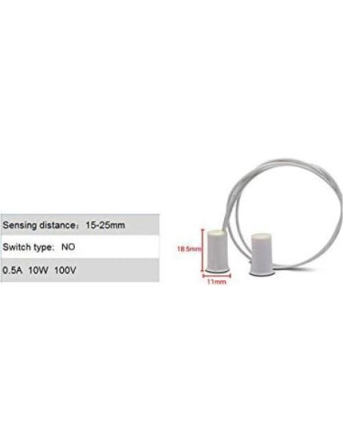 5 Juegos Interruptores Magnéticos de Puerta YXQ RC-33 Blanco