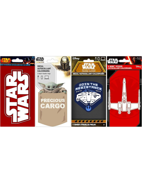 Calcomanías Star Wars Disney - Paquete de 9 Decorativas