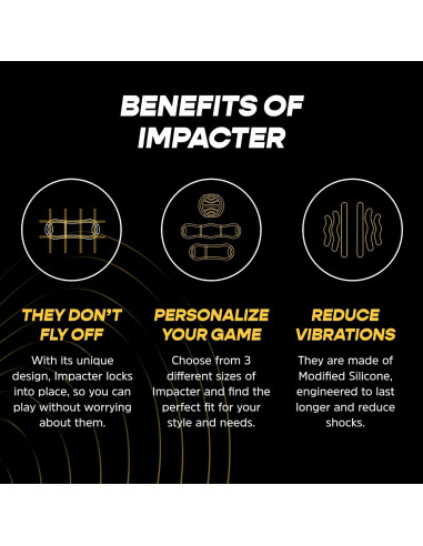 Amortiguador de Raqueta de Tenis Impacter - 3 Piezas Silicona