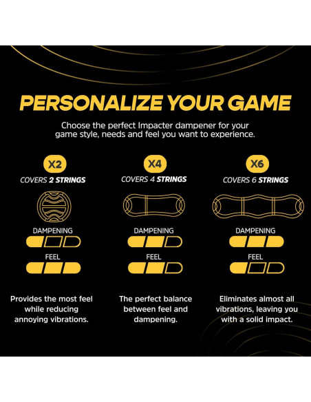 Amortiguador de Raqueta de Tenis Impacter - 3 Piezas Silicona