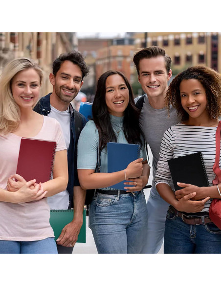 Cuadernos Espirales A5 BOOKNOW 6PCS Impermeables Rayados