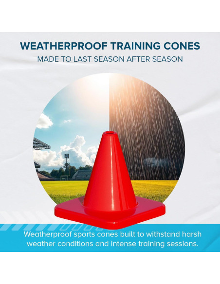 Conos de Entrenamiento LVL10 Sports 15.24 cm Naranja - Paquete de 8