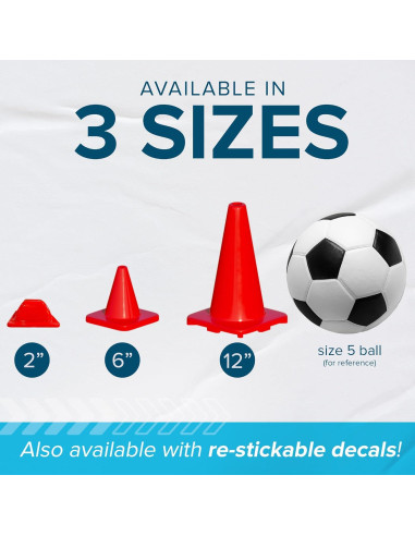 Conos de Entrenamiento LVL10 Sports 15.24 cm Naranja - Paquete de 8