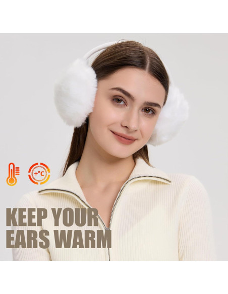 Orejeras de Invierno POXIMI para Mujeres - Forro Polar Ajustable