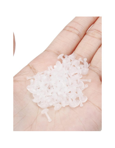 100 Retenedores de Piercing 16G Bioflex Acrílico Transparente