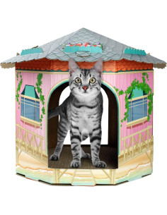 Casa para Gatos de Cartón 2 en 1 American Cat Club 2