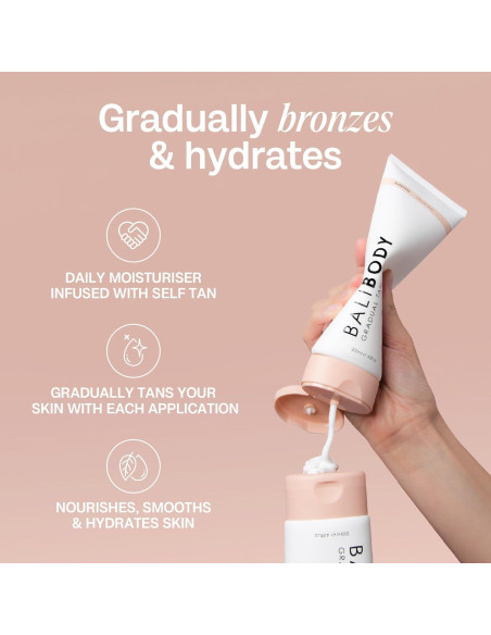 Bronceador Gradual Bali Body 200 ml - Loción Hidratante 2-en-1