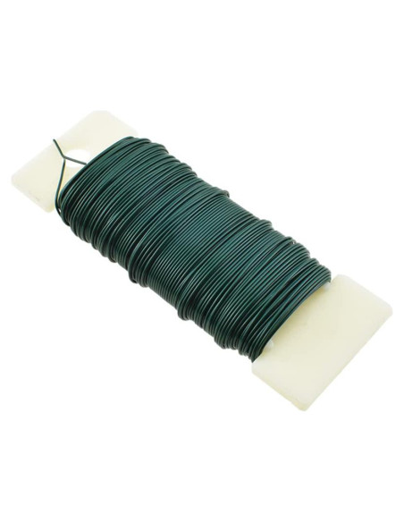 Alambre Floral Metálico HAHIYO Verde 22 Gauge 35 Metros para Manualidades