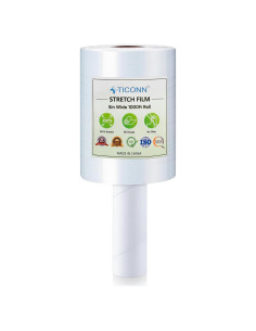 Rollo de Película Estirable TICONN 304.8m 12.7cm con Mangos