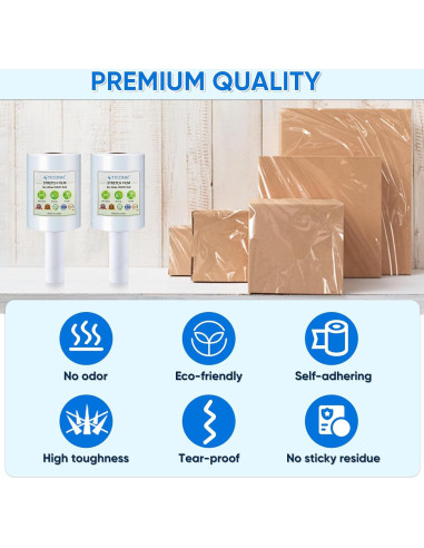 Rollo de Película Estirable TICONN 304.8m 12.7cm con Mangos