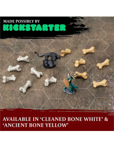 Juego de Dados D4 LYNX - Set de 6 Dados Hueso Blanco 2