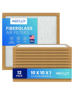 Filtro de Aire Fibra de Vidrio AirFlux 24.89x24.89x2.03 cm Paquete 12