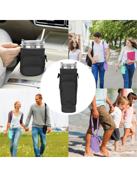 Bolsa Portabotellas de Agua Coreskin 40oz Neopreno Negro