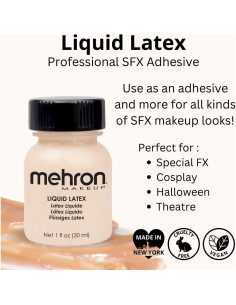 Mehron Latex Líquido 30 ml | Maquillaje SFX Halloween 2