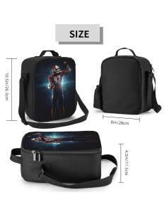 Caja de Almuerzo Aislada ZHXR para Niños Fútbol Americano 26.7x20.3cm 2