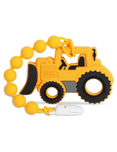 Mordedor de Silicona Bulldozer Cuebo para Bebés 3 Meses+