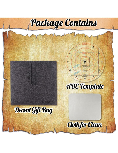 Byhoo Plantilla AOE DND 4 en 1 para Juegos de Mesa