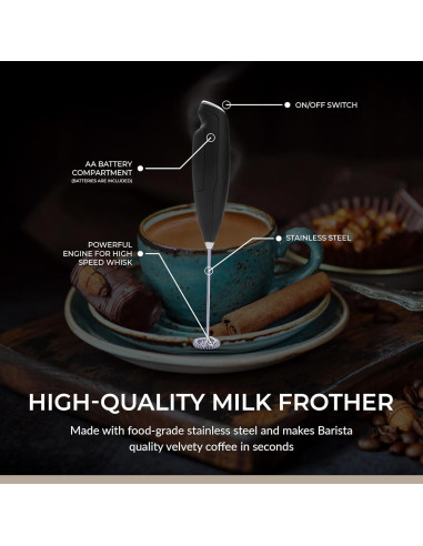 Espumador de Leche Eléctrico ChefWave CW-MFB - Acero Inoxidable
