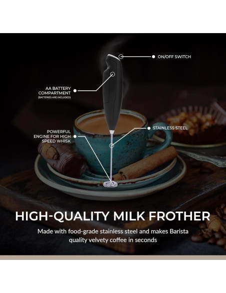 Espumador de Leche Eléctrico ChefWave CW-MFB - Acero Inoxidable