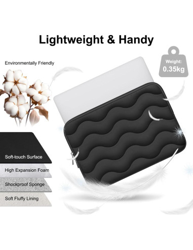 Funda acolchada ARVOK para laptop 13-14" negra - Universal
