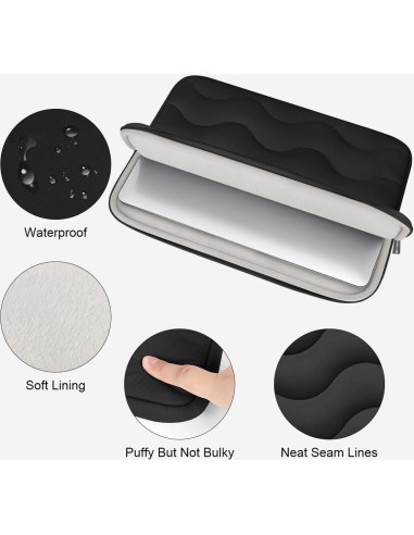 Funda acolchada ARVOK para laptop 13-14" negra - Universal