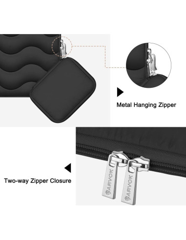 Funda acolchada ARVOK para laptop 13-14" negra - Universal