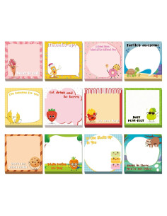 12 Notas Adhesivas Motivacionales Geyee 7.62x7.62 cm Divertidas