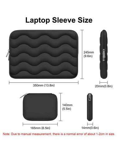 Funda acolchada ARVOK para laptop 13-14" negra - Universal