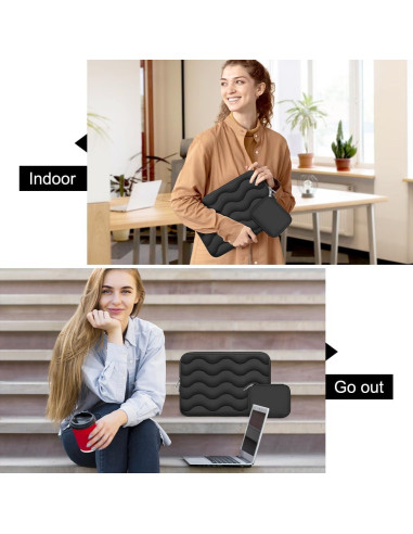 Funda acolchada ARVOK para laptop 13-14" negra - Universal