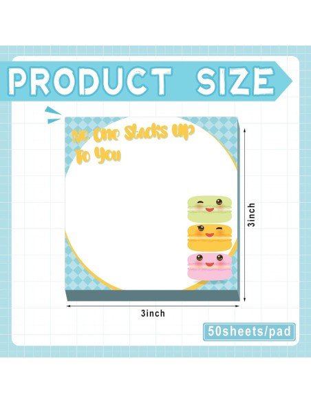 12 Notas Adhesivas Motivacionales Geyee 7.62x7.62 cm Divertidas