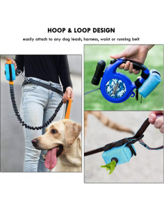 Soporte para bolsas de excremento de perro CAKOVANO Azul con 80 bolsas 2